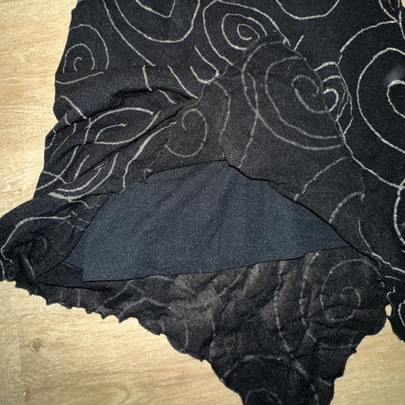 Vintage Y2K Swirl Embroidered Asymmetric Slip Dress - Picture 6 of 12